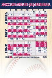 Magnetic Business Card Real Estate Baseball Schedules  |Realtor Tools